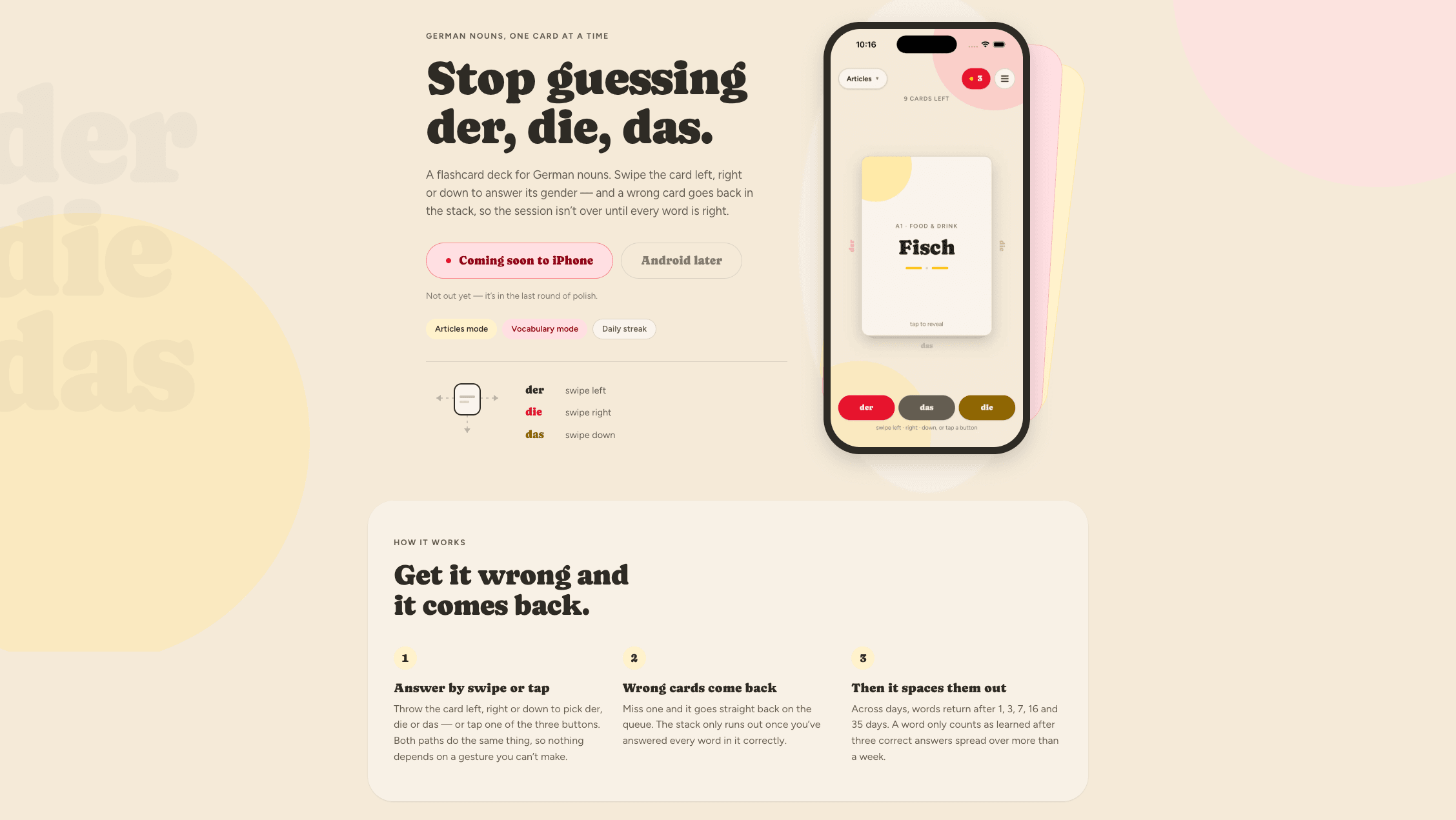 Derdiedas — project screenshot