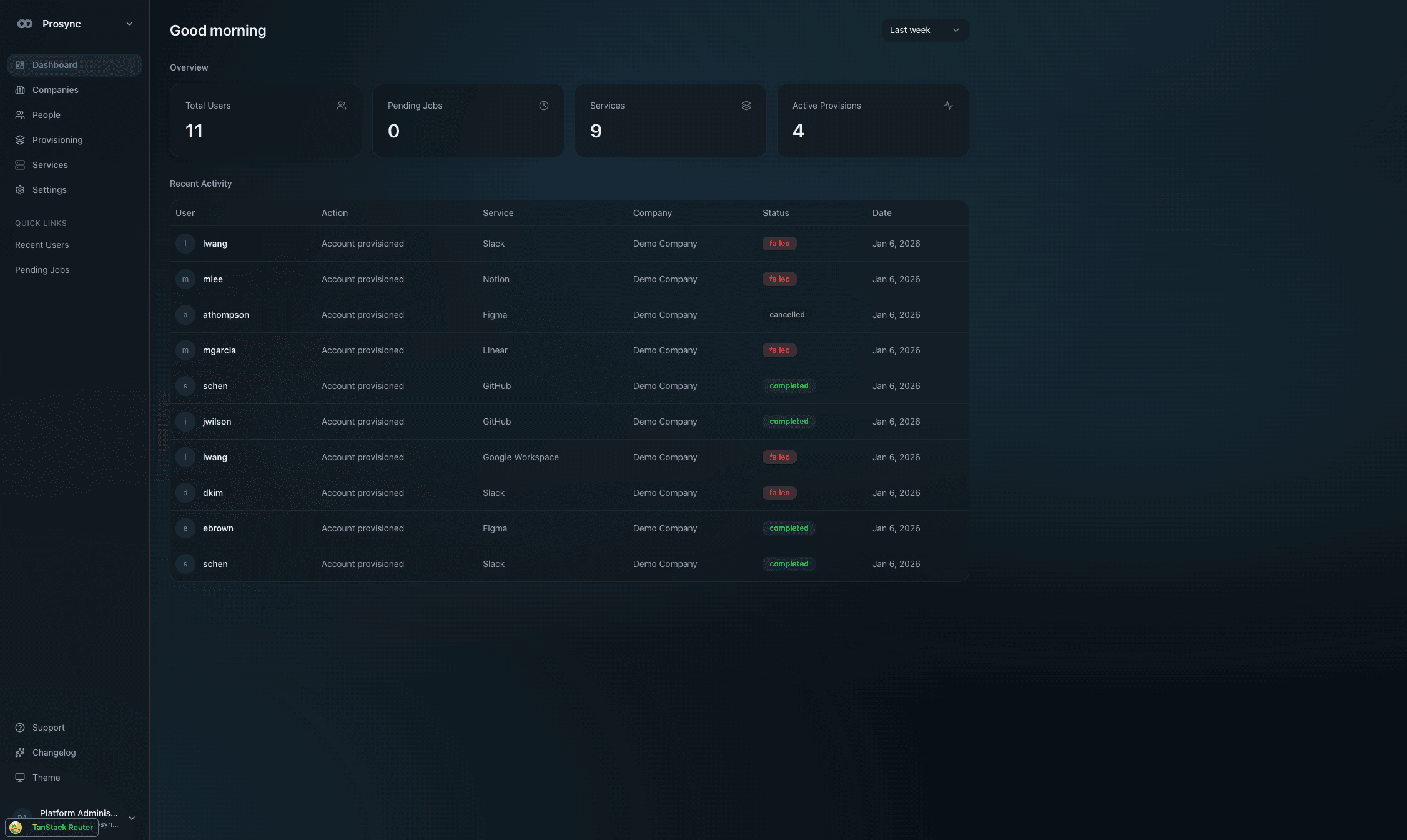 ProSync — project screenshot
